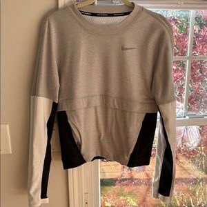 Nike Women's Gray and Black Running Top